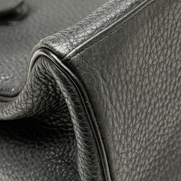 Burberry Nova Check Leather Handbag Black - Picture 6 of 9